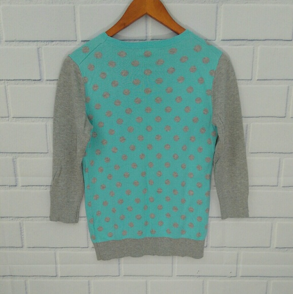 Banana Republic baby blue/gray polkadot sweater - Picture 2 of 5